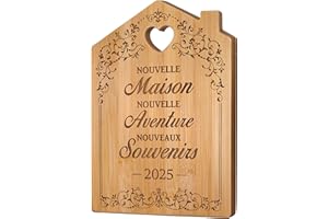 Giftasy Cadeau Cremaillere Maison, Idée Cadeau Crémaillère - Planche à Découper en Bambou, Cadeaux Les Nouveaux Propriétaires, Cadeau Cremaillere pour les Amis, la Famille, les Collègues et Clients