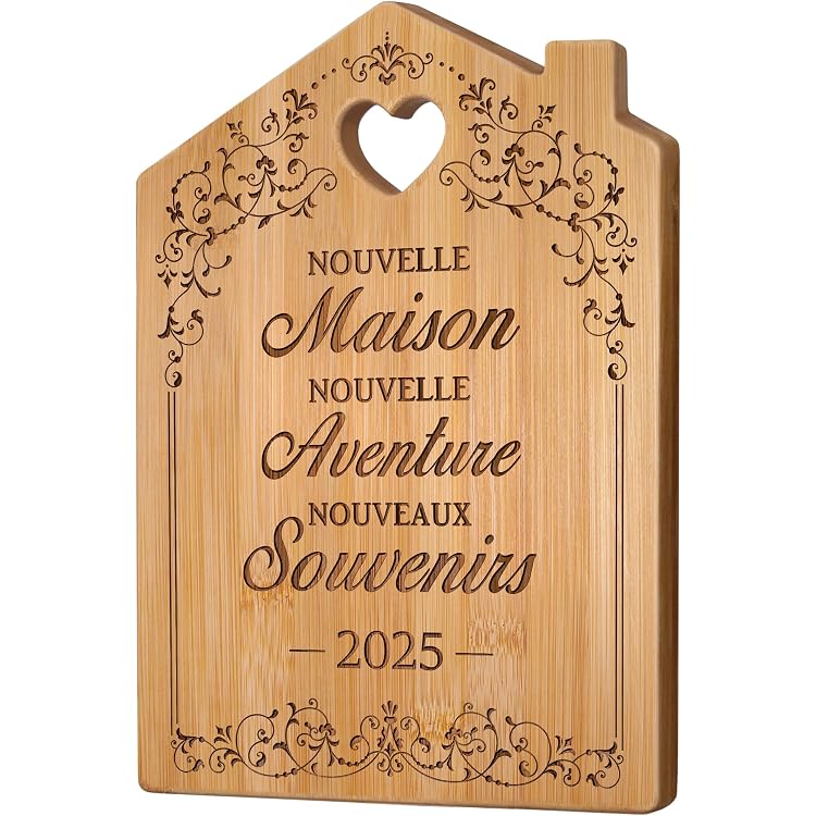 Porte-Clés Maison Gravé - Cadeau Crémaillère Original - "Nouvelle Maison, Nouvelles Aventures" - Acier Inoxydable