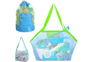 Siatkowa torba plażowa, Blumacht 3 szt. XL torba na zabawki plażowe do piaskowej zabawki, zabawki wodne, zabawki plażowe, torba do przechowywania kostiumu kąpielowego