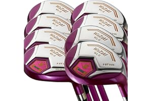 Japan WaZaki 4-SW USGA R A Rules Hybrid Irons Golf Club Set,Chrome Finish,Lady Flex,65g Graphite Shaft,Limited Edition,with Covers,Pack of 16
