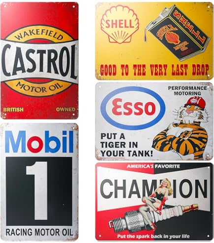 Plaque en tôle rétro 30 x 20 cm - Station service, rallye, voiture Plaque en tôle rétro 30 x 20 cm - Station service, rallye, voiture