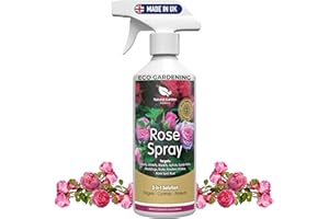 NATURAL GARDEN SOLUTIONS Organic Rose Spray Black Spot Greenfly Whitefly Blackfly Aphids Scale Powdery Mildew 500ml