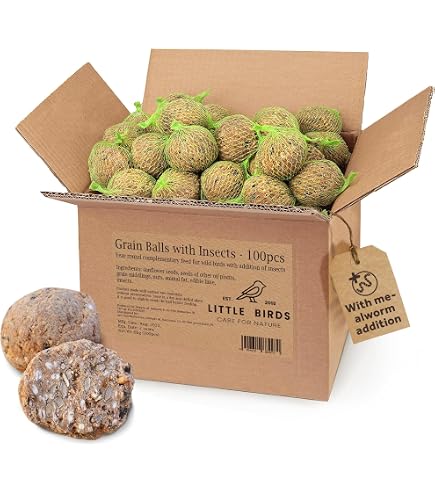 Erdtmanns Boules De Graisse Pour Oiseaux - Lot De 50 - Mélange Graines Et Céréales Pour Nourriture Hiver