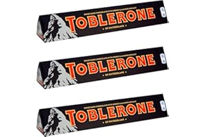 Toblerone - Paquete de 3 barras de regalo grandes de chocolate negro de 360 g cada una de las mejores entregas de Kingdom Supplies