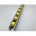 roller track flow rail roller gravity conveyor with flange wheels yellow (length: 0.5 m)