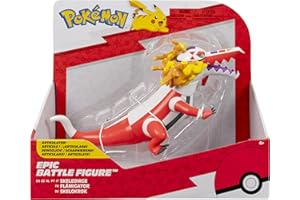 JAZWARES Pokémon Skeledirge Epic Battle Figure - Figura articolata epica battaglia da 30,5 cm, con espositore