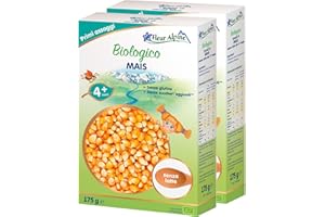 FLEUR ALPINE Confezione da 2 porridge di mais biologico per neonati - Colazione deliziosa - Preparazione facile - Alimenti per bambini dai 4 mesi in su senza zuccheri aggiunti - 2x7 porzioni