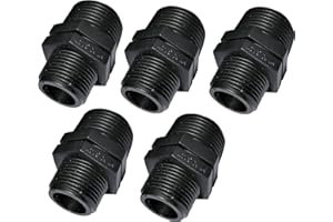 Aerzetix - C51977 - Set di 5 riduzioni per avvitare Maschio/Maschio - Filettatura 3/4" x1'' - in plastica - nippli ridotti con Raccordo filettato - PN 10 Bar