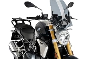 ‎PUIG Puig 3626H Windschutzscheibe Naked New Generation Touring für Motorräder mit BMW OEM Halter Getönt