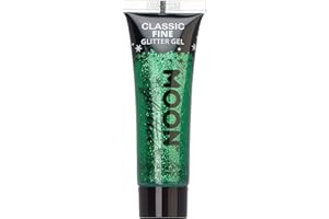 Moon Glitter - Gel brillant fin classique - 12ml - Vert - Pailleté pour visage.