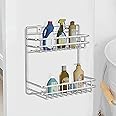 Planet Multipurpose Stainless Steel Detergent Holder/Wall Mount Kitchen and Detergent Rack/Multi-Purpose Shelves for Bathroom/Corner Rack/Soap and Shampoo Organizer-Small (Silver, Pack of 1)