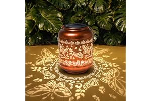 GOTOME Geschenke für Frauen – Schmetterling Solarlaterne für Außen Wasserdichte Garten Deko,Weihnachtsgeschenke für Mama, Oma, Hängende LED Metall Lichter für Terrasse, Vorgarten, Veranda