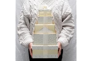 DEVON CERAMICS LTD Tower of Treats Gift Hamper - 9 Designs to Choose From! (Gold & White)