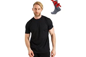 Merino.tech Camiseta Lana Merino Hombre — 100% orgánica de Lana Merino Camiseta Interior Hombre Capa Merino Base Layer