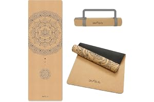 DH FitLife kork yogamatta halkfri gjord av naturgummi | klar att användas