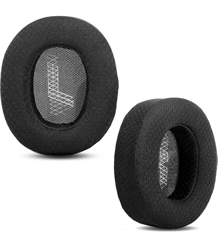 Cuscinetti di ricambio in memory foam per cuffie JBL E65 E65BTNC/DUET NC/LIVE650 BTNC LIVE660 BTNC (nero