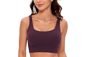 CRZ YOGA Donna Butterluxe Reggiseno Sportivo con Schiena a U - Basso Impatto Yoga Fitness Imbottito Top
