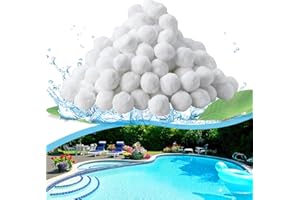 TLSUNNY Balle Filtrante 700 g, Boules de Filtre de Piscine, Réutilisables, Remplace 25 kg de Sable Filtrant, Matériau Léger, Billes Filtrantes pour Divers Systèmes de Filtration de Piscine, Filtre d'aquarium