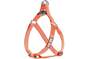 Pawtitas Arnes Perro Mediano Arnes Antitirones Perro Ajustable Reflectante Arnes para Cachorros Ligero Arnes Naranja