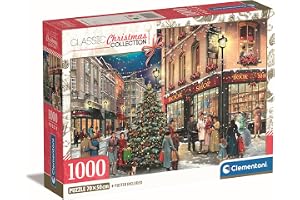 Clementoni 39925 Puzzle Bożonarodzeniowe - 1000 Elementów dla Dorosłych - 70 x 50 cm - Boże Narodzenie
