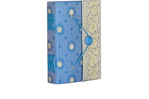 PAPER HIGH Fair Trade Quaderno ricoperto in tessuto sari 110 x 160 mm medio blu