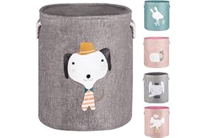 AXHOP cesto Ropa Sucia con Tapa, 55cm cesto Juguetes, Cesta de Juguetes para niños, Ropa y decoración de Habitaciones. la Mejor Canasta de Regalo para niños, Gatos, Perros.