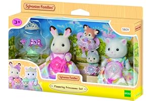Sylvanian Families - Les Princesses en Robes à Fleurs - Set 4 Figurines - Plongez dans l'univers de la Famille Sylvanian - Figurines Animaux Miniatures - Jouet Enfant 3 Ans et + - 5809