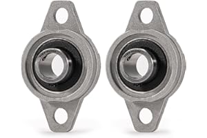 XiKe Juego de 2 Rodamientos de Bolas con Brida KFL000 (Diámetro interno 10 mm), Aleación de Zinc - Para Impresora 3D, Máquina CNC, Robótica y Sistema de Movimiento Lineal