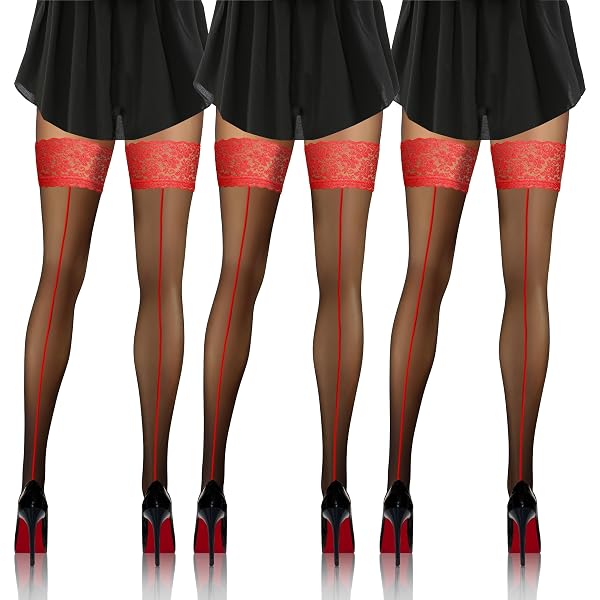 Ballerina Bas Autofixants Femme Noir - Dentelle Porte-Jarretelles 20 Deniers, S/M Ou L/XL