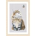 Lanarte Counted Cross Stitch Kit: Forest Cat, NA, 25 x 42cm