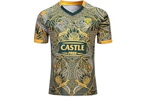 CW COOLWOW Mempire South Africa Rugby Jersey Rugby Shirts for Men Regular Fit Sportswear (Green,XL)