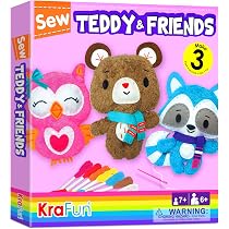 Baker Ross Panda Nähset Für Kinder – 3er Pack, Inkl. Filz, Wolle, Nadel & Füllung