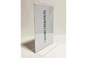 EXTRUMOL Porta folletos/Porta menú/Porta precios/Portafoto PIE (VERTICAL) para DIN A5 (210mmx148mm) Metacrilato ambas caras (DIN A5)