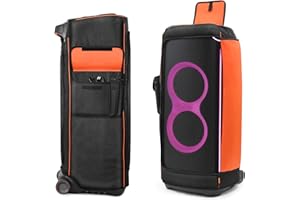 NUHFUFA Custodia protettiva per altoparlante JBL Partybox UItimate, copertura antipolvere con tasca in rete per riporre il cavo di ricarica e microfoni, borsa da viaggio audio wireless Bluetooth, Nero