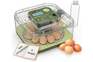Egg&Co Incubatrice automatica PREMIUM per galline, quaglie, uccelli Incubatrice efficiente che gestisce temperatura, umidità, rotazione delle uova e schiusa dei pulcini.Ottima scelta per principianti