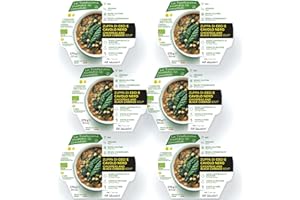 Agricola Miglioretti Zuppa Biologica di Ceci e Cavolo Nero Pronta in 3 Minuti - Vegana, Senza Glutine e Senza Conservanti per un Pasto Sano e Delizioso - 6 porzioni