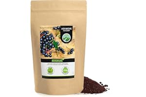 Poudre d'aronia (250g), aronia moulu 100% naturel, végétalien, baies d'aronia légèrement moulues, bien sûr sans additifs