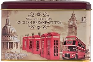 NEW ENGLISH TEAS Vintage Londra: barattolo di tè con 40 bustine di tè English Breakfast