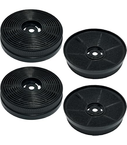 Lot De 4 Filtres à Charbon Actif MIZ0060 - Compatibles Respekta, PKM, Prokira Pour Hottes De Cuisine