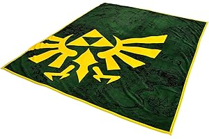 Elbenwald The Legend of Zelda Flauschdecke Hyrule Logo XXL-Format 160 x 200 cm grün