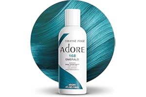 Adore Tinte semipermanente para el cabello, color esmeralda 168