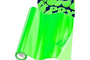 JAVIGA 10x3ft Neon Green HTV Vinyl Roll for Cricut, Iron on Vinyl for T-Shirts, Cloth, DIY Fabrics Heat Vinyl Design for Gifts