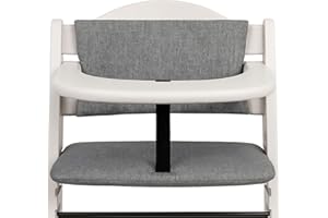 TOTSY BABY Copri seggiolone pappa universale 2 pezzi - copriseggiolone bambino e bambina per Hauck e Stokke cuscino imbottitura riduttore per sedia con un rivestimento impermeabile stabile Grigio