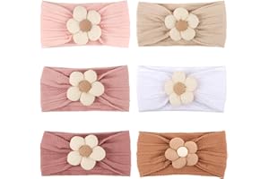 DRESHOW 6 Pièces Bébé Bandeaux Bébé Fille Bandeau Cheveux Bande d'Arc Bandeaux Accessoires Child Turban Bandeau
