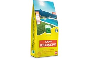 BHS Gazon Rustique Sud | 10kg | 400 m² | Plus Résistant et Mieux Protégé | Résistance aux Conditions Sèches | GRS10