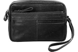 Spikes & Sparrow Sac-pochette Sacoche Pochette De Poignet Homme cuir véritable