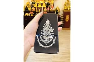 Gandhanra Unique Bouddha amulette Autocollant en métal de Bouddhisme thaïlandais, décalcomanies pour téléphone et Ordinateur Portable pour Zen, méditation