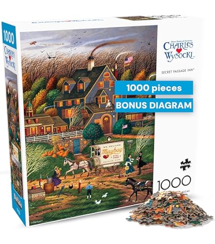 Buffalo Games - Silver Select - Charles Wysocki - Frederick The Literate - Puzzle da 1000 pezzi per adulti puzzle impegnativo perfetto per serate di gioco - Dimensioni finite 26,75 x 19,75