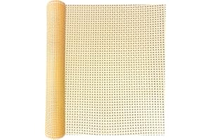 ALLINKIT 40 x 200 cm Square Viennese Wicker, Sold by the Metre, Cane Webbing Rattan Roll, Viennese Wicker Wicker Mats for Rattan Craftsmen, PE Rattan Braid for DIY Furniture Decoration
