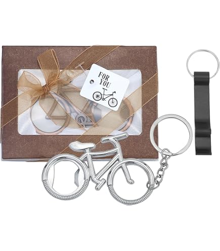 2 Pz Portachiavi Apribottiglie,Portachiavi con apribottiglie,Forma di Bicicletta apribottiglie per birra,apribottiglie portatile home bar, Portachiavi in alluminio,Portachiavi Regalo Divertente